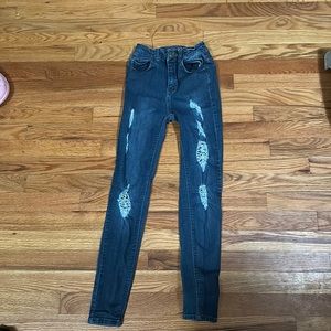 Extra high rise skinny ankle